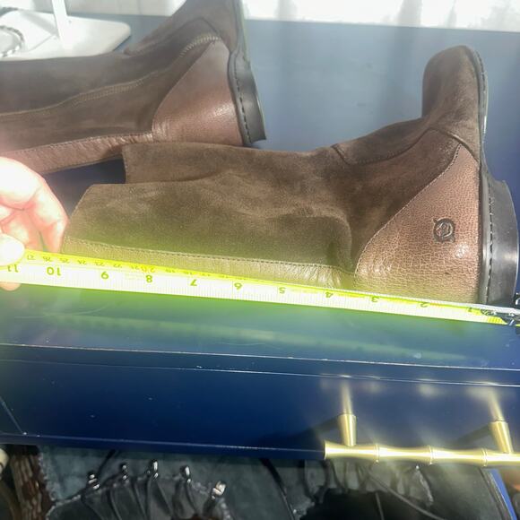 Born Women’s Suede Calf High Boots Brown Flat Comfort Size 7.5 (W8175) - Picture 4 of 10